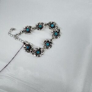 Bracelet Daisy Silver Turquoise Costume Fairy Whimsy costume